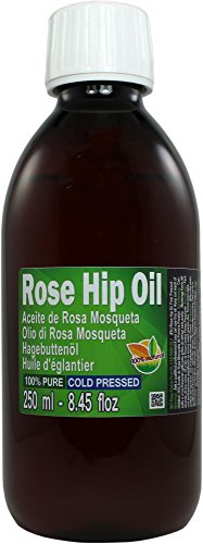 Aceite Rosa Mosqueta 250ml (un cuarto litro) 100% Puro Origen Chile - Primera Prensada en Frió, Virgen Extra -Color naranja brillante- Primera calidad de exportación.