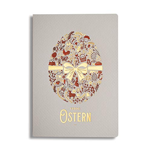 ART NUVO Exclusivas tarjetas de Pascua – Juego de 10 tarjetas manuales en color beige ligero 120 x 170 mm, diseño de Pascua dorado y de papel de acuarela, con inserciones y sobres beige ART NUVO Exclusivas tarjetas de Pascua – Juego de 10 tarjetas manuales en color beige ligero 120 x 170 mm, diseño de Pascua dorado y de papel de acuarela, con inserciones y sobres beige