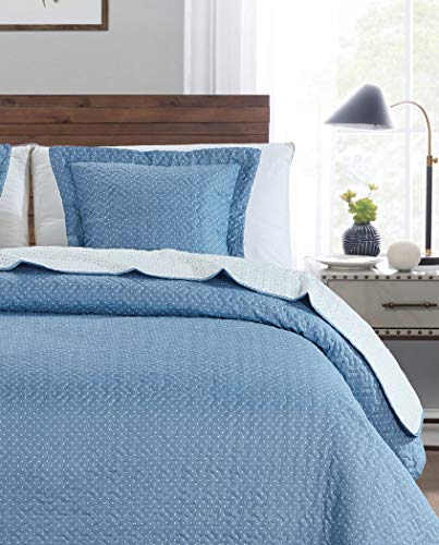 Atenas Colcha bouti Microfibra Estampada Modelo 7839 Indila - Cama de Matrimonio de 150cm - Color Azul