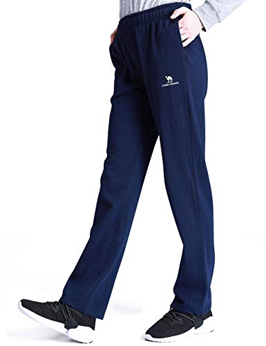 CAMEL CROWN Pantalones Deportivos para Mujeres Ligeros Pantalones de Jogging Largo Pantalón de Algodón Pantalones Casuales Pantalón de Chándal con Bolsillos para Gimnasio Deportes Correr Entrenamiento