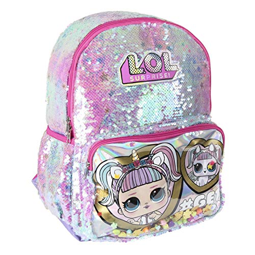 CERDÁ LIFE'S LITTLE MOMENTS, Mochila de Lentejuelas Reversibles Licencia Oficial LOL Surprise Unisex niños, Multicolor, Infantil CERDÁ LIFE'S LITTLE MOMENTS, Mochila de Lentejuelas Reversibles Licencia Oficial LOL Surprise Unisex niños, Multicolor, Infantil