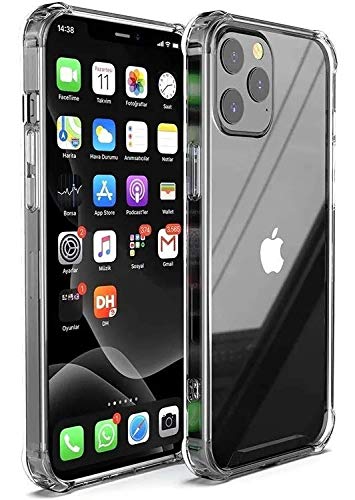 CITYFUNDAS Apple iPhone 12 Pro MAX Funda Transparente con Bordes Reforzados, Carcasa Protectora Anti Golpes con Refuerzo en Las Esquinas Compatible con iPhone 12 Pro MAX