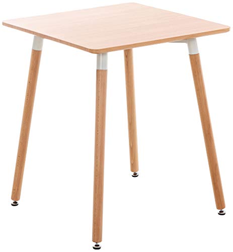 CLP Mesa Auxiliar Viborg I Mesa de Centro con Tablero de MDF I Mesa de Café con Base de Madera I Mesa de Cocina Color:, Color:Natura, Tamaño:60 cm