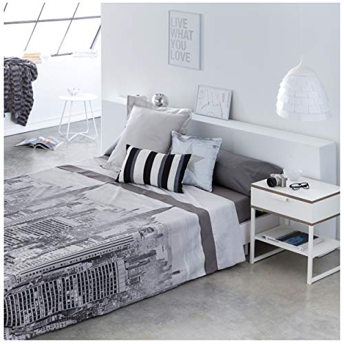 COTTON ART - Juego de sabanas CITY LIFE Cama de 135 x 190/200. COTTON ART - Juego de sabanas CITY LIFE Cama de 135 x 190/200.