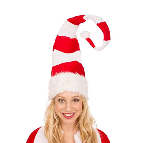 Gorro de Papá Noel,Rojo Sombrero Navideño Suave de Santa,Gorro de Navidad para adultos Niño, Gorro de Papá Noel de Navidad comodidad unisex (30X90 cm)