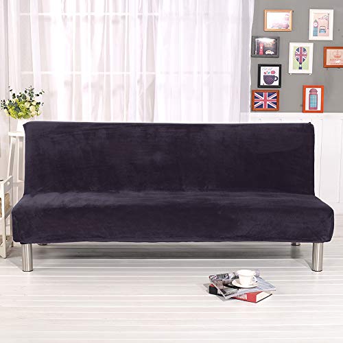 G&X - Funda protectora para sofá cama sin reposabrazos de poliéster y elastano de 3 plazas, elástica, plegable, para sofá plegable