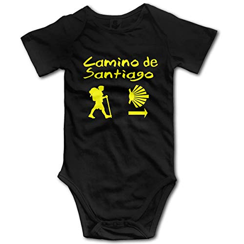 HleHjum Camino De Santiago Compostela - Mameluco de manga corta para bebé