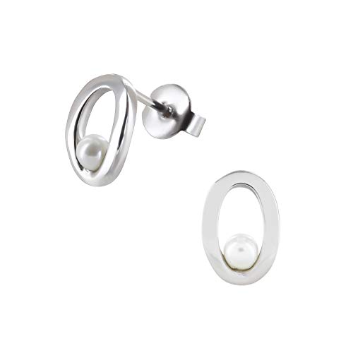 Laimons Pendientes para mujer de diseño ovalado brillante de acero inoxidable. Laimons Pendientes para mujer de diseño ovalado brillante de acero inoxidable.