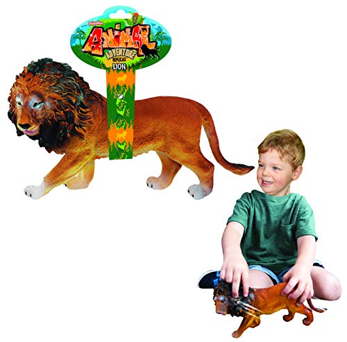 Lion Toy Animal Adventure Replica Figure por Deluxebase. Estas Figuras Animales del león de Gran tamaño Son los Juguetes Animales del Safari Ideal para los niños.