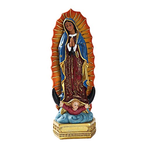 LISAQ Hermosa Estatua de Nuestra Señora de Guadalupe Virgen María Escultura Figura Regalo decoración de exhibición de Navidad