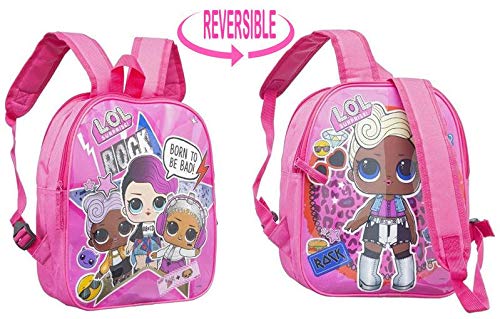 LOL SURPRISE Reversible 30x27x10cm Mochila Tiempo Libre y Sportwear, Adultos Unisex, Multicolor (Multicolor), Talla Única