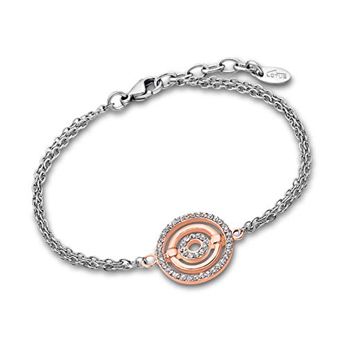 LOTUS Pulsera de plata y oro rosa LS1950-2/2 para mujer, de acero inoxidable, JLS1950-2-2