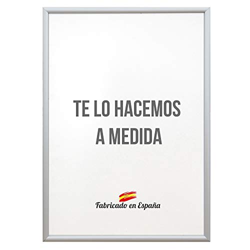 Marco a Medida para Fotos, póster, Puzzles, láminas, Diplomas y orlas. Cuadro Modelo 412-16 en Aluminio Plata Mate, con Cristal metacrilato 1.5 mm y Trasera Antihumedad. 52x78 cm Marco a Medida para Fotos, póster, Puzzles, láminas, Diplomas y orlas. Cuadro Modelo 412-16 en Aluminio Plata Mate, con Cristal metacrilato 1.5 mm y Trasera Antihumedad. 52x78 cm