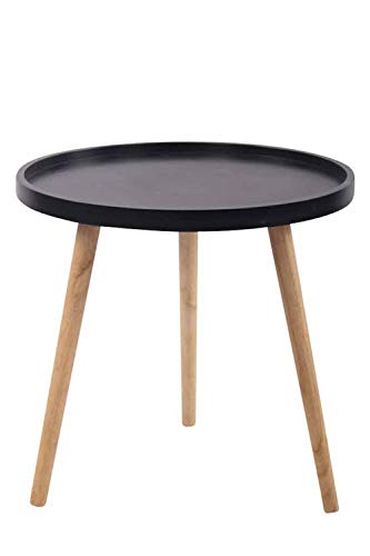 Mesa Auxiliar Hillerod I Mesa de Centro Baja con Tablero de MDF I Mesa de Café con Base de Madera I Mesa de Teléfono Color:, Color:Negro