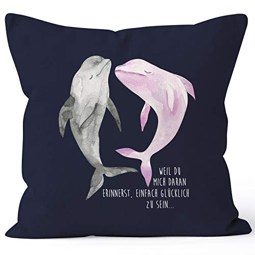 MoonWorks – Funda de cojín con mensaje en alemán "Weil du Mich daran erinnerst einfach glücklich zu Sein Delfin Liebe refín Liebe refrán funda de cojín decorativa de algodón, talla única MoonWorks – Funda de cojín con mensaje en alemán "Weil du Mich daran erinnerst einfach glücklich zu Sein Delfin Liebe refín Liebe refrán funda de cojín decorativa de algodón, talla única