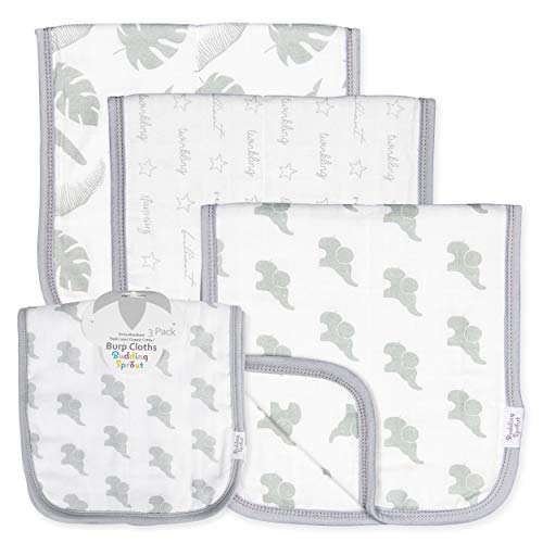 Paños de algodón orgánico con triple capa (3 unidades), diseño unisex extra absorbente y suave Paños de algodón orgánico con triple capa (3 unidades), diseño unisex extra absorbente y suave