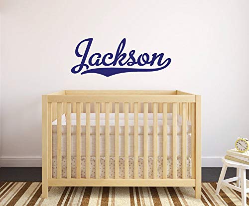 Promini Name Wall Decal Baby Boy Nursery Wall Decal Baseball Name Decal Name Wall Decal Baseball Name Decal Sports Wall Decal Name Sticker Wall Art Wall Decor 20" High Many Colors Available