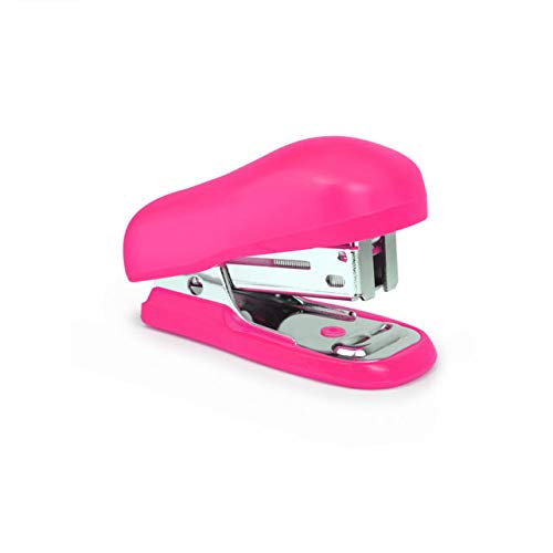 Rapesco Bug - Mini grapadora con caja de 1000 grapas 26/6, color rosa