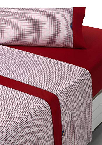 SABANALIA - Juego de sábanas Estampadas Combo (Disponible en Varios tamaños y Colores), Cama 105, Rojo