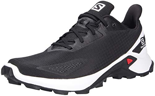 Salomon Alphacross Blast, Zapatillas De Trail Running Cómodas Y Fuerte Agarre Hombre, Color: Negro (Black/White/Black), 43 1/3 EU