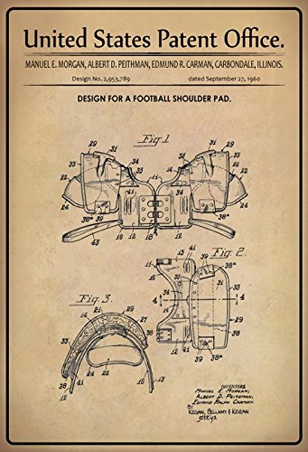 Schatzmix 2.953789-1960 United States Patent Office - Plantilla para Plantilla de fútbol, diseño de Morgan, Peithman, Carman