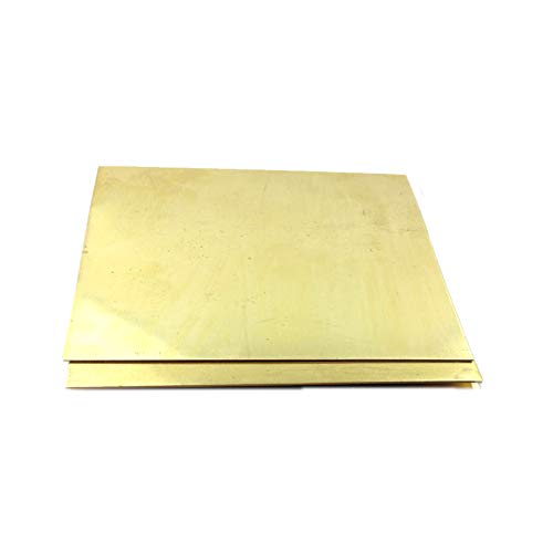 SOFIALXC Láminas de Cobre Materias primas de Metal de latón 2 tabletas 100x100mm-Thickness: 2.5mm