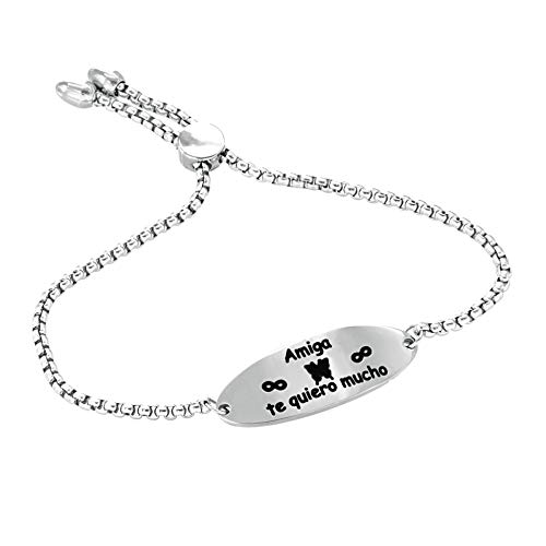 TEMPUS FUGIT. Regalo expresando sentimiento con Mensaje. Pulsera de Acero Inoxidable Antialérgico Brillante TEMPUS FUGIT. Regalo expresando sentimiento con Mensaje. Pulsera de Acero Inoxidable Antialérgico Brillante