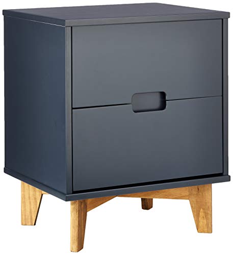Tumueblekit Mesita de Noche Pizarra Dos cajones y Patas macizas en Color, 52x43x35 cm Tumueblekit Mesita de Noche Pizarra Dos cajones y Patas macizas en Color, 52x43x35 cm