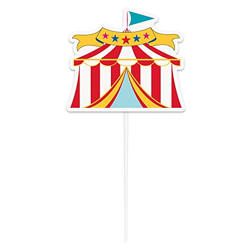Unique Party 72479 - Decoración para tarta de carnaval, diseño de circo