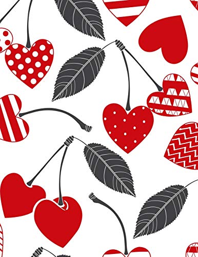 Valentine's Day Notebook: Cherry Hearts, Cute Valentines Gift Idea for Girlfriend or Wife