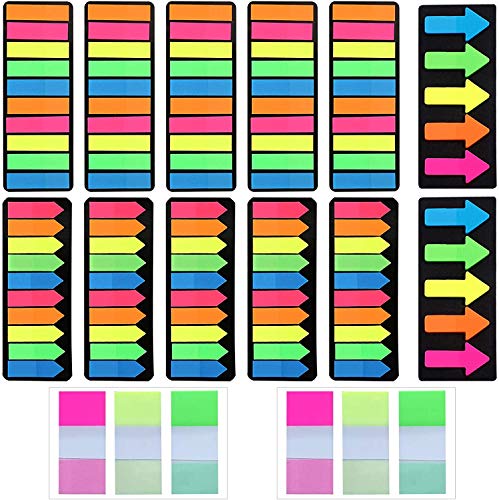 VEGCOO 2400 Notas Adhesivas Índices, Marcadores Adhesivos de colores para Oficinas Escuelas
