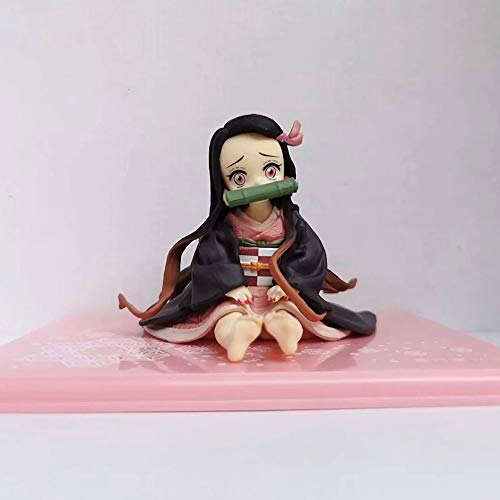 WISHVYQ Demon Slayer Anime Model Pocket Series Kamado Nezuko Kamado Nezuko Q Edition Decoración en Caja Escultura Decoración Estatua Muñeca Modelo Altura 6.5cm