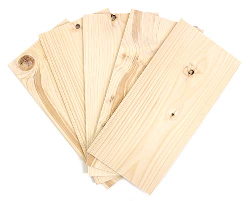 wodewa Juego de chapa de madera Pino 4mm de espesor 30 x 14cm | 5 unidades Tableros de madera real para artesanía Modelo manualidades marquetería Restauración
