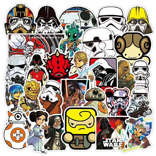 YZFCL Star Wars Doodle Sticker Car Scooter Computadora portátil Etiqueta de Carga Impermeable 100pcs