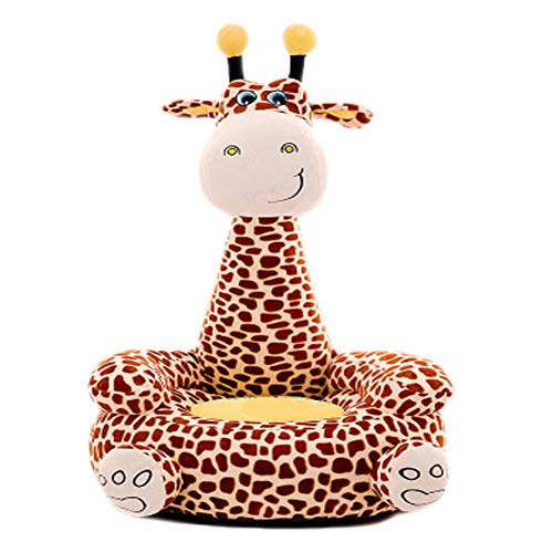 Yzzlh - Sofá de peluche para niños, diseño de jirafa, diseño de animales (marrón)