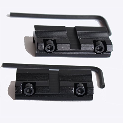 2pcs / Set Picatinny/W 3/8"11 mm de Cola de Pato a 7/8" 20 mm Weaver Rail Adaptador de Montaje táctico Caza Rifle Pistola de Montaje de Base de Montaje