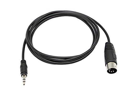 5 pin DIN MIDI CABLE, cerrxian 5 ft 3.5 mm (1/8) TRS estéreo macho a 5 pines DIN macho profesional Premium adaptador de Audio para Bang & Olufsen, Naim, Quad... Sistemas de estéreo