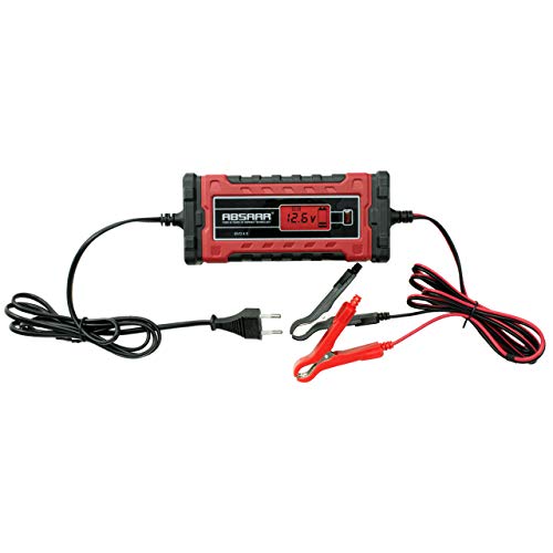 Absaar 158003 Cargador de batería EVO 8.0, 8 A, 12/24 V, Rojo y Negro, 12/24V