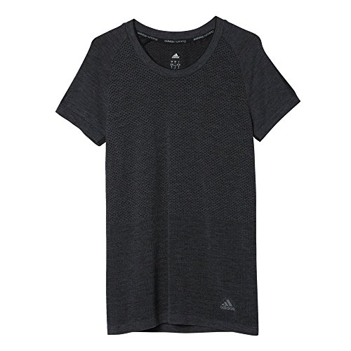 adidas AS Primeknit W - Camiseta para Mujer, Color Negro, Talla L
