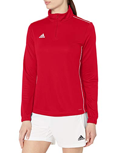 adidas Camiseta de Entrenamiento Core 18 para Mujer, Color Rojo/Blanco, XS