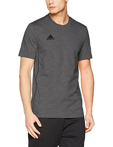 Adidas CORE18 TEE T-shirt, Hombre, Dark Grey Heather/ Black, 2XL