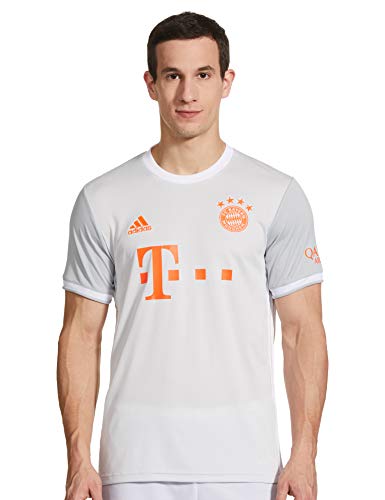 adidas FC Bayern Munchen Temporada 2020/21 FCB A JSY Camiseta Segunda equipación, Unisex, toqgri/Blanco, S adidas FC Bayern Munchen Temporada 2020/21 FCB A JSY Camiseta Segunda equipación, Unisex, toqgri/Blanco, S