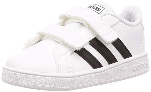 adidas Grand Court I, Zapatillas de Estar por casa, Blanco Ftwbla Negbás Ftwbla 000, 25 EU