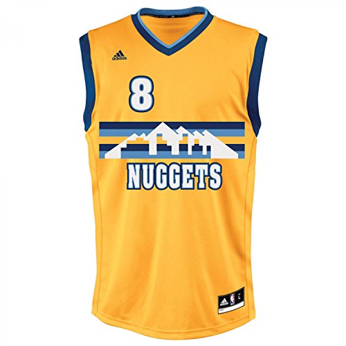 adidas INT Replica Jrsy Camiseta, Hombre, Amarillo/Azul (NBA Denver Nuggets 8 3Ng), 2XS