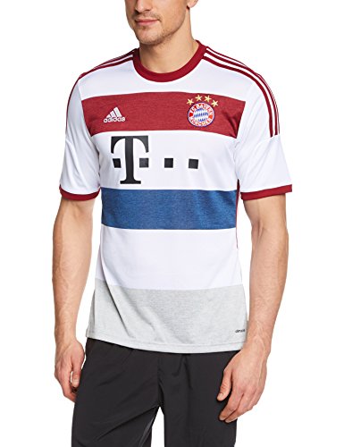 Adidas Jersey FC Bayern München - Camiseta de equipación de fútbol para hombre, color Blanco/Rojo/Azul/Gris, talla XXL