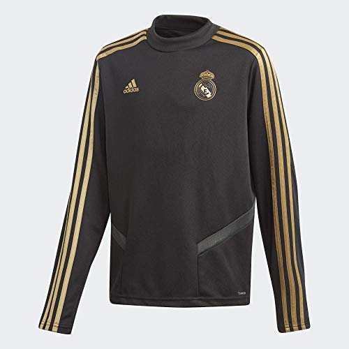 adidas Real Madrid Training Top Boys Sudadera, Niños, Negro (Black/Dark Football Gold), 15-16Y