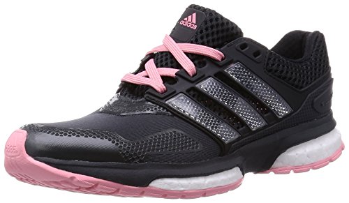 adidas Response Boost 2 Techfit W - Zapatillas de Running para Mujer, Color Gris/Negro/Rosa/Plata, Talla 41 1/3