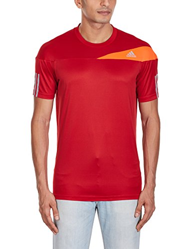 adidas Response tee - Camiseta para Hombre, Color Rojo/Naranja/Plata, Talla XL