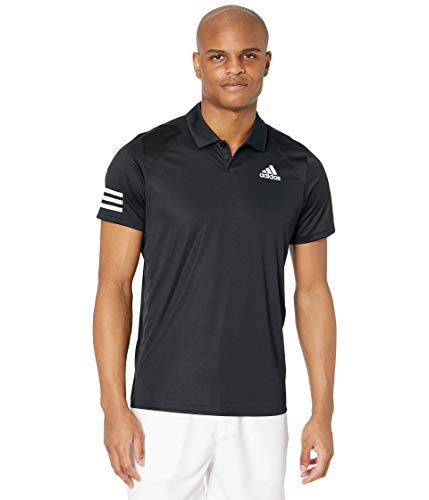 adidas,Mens,Club 3-Stripes Polo,Black/White,XX-Large