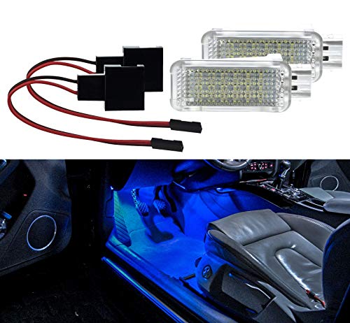 AutoLight24 2 X reposapiés Iluminación LED SMD Módulo para el golf 5 6 7 Polo 6R 6C Leon A1 A3 A4 A4 B6 B7 B8 A4 A5 A6 C6 A6 C7 A7 A8 4E para